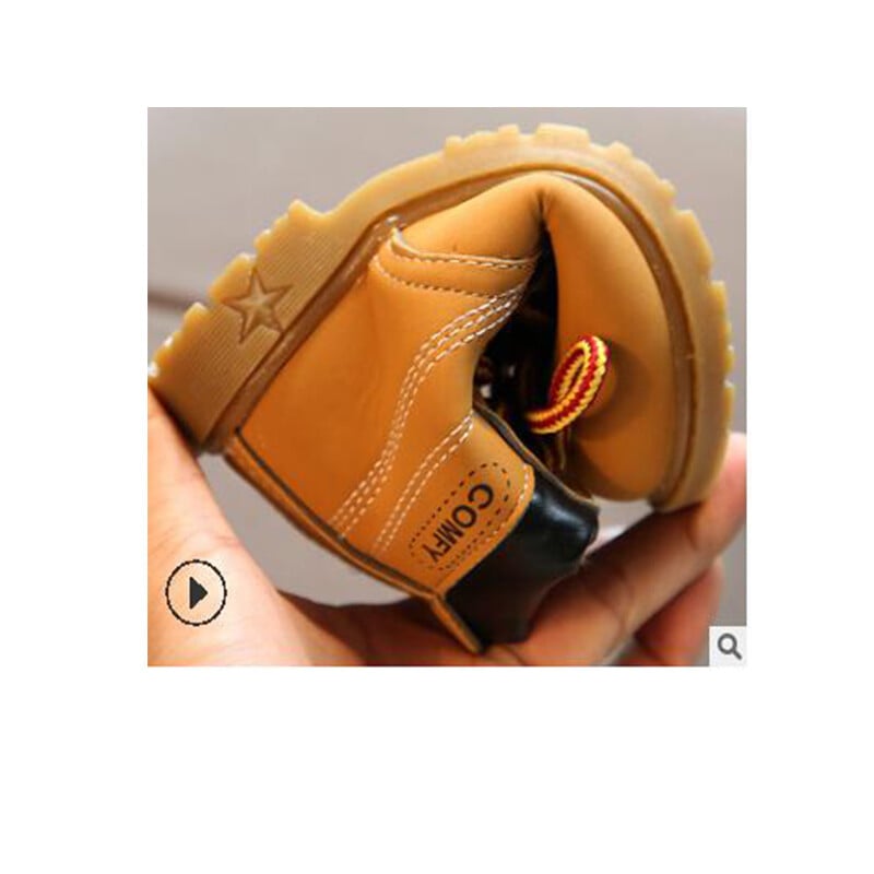 Primăvară Toamnă Copii Botine Iarnă Fete Cizme Băieți Pluș Zăpadă Cizme Motociclete Cizme Roma cu șireturi Pantofi copii