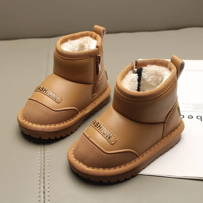 Dječje čizme za snijeg Zima 2024. Nove dječje kratke gležnjače za djevojčice Gumene čizme od debelog plišanog krzna protiv klizanja za dječake Topla moda
