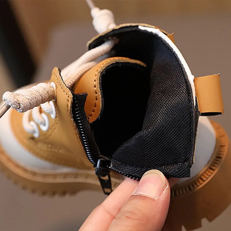 Meiteņu zābaki Pavasaris Rudens Bērnu Zābaki Zēnu Apavi Modes Zīmols Mīkstas Ādas Krāsa Bērnu Zābaki Bērnu Apavi G09051