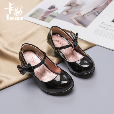 Παπούτσια λουστρίνι για κορίτσια 2023 Φιόγκος μόδας φθινοπώρου Ψηλοτάκουνα Princess Παπούτσια Παιδικά Παπούτσια φόρεμα Performance Mary Janes Zapatos Niña