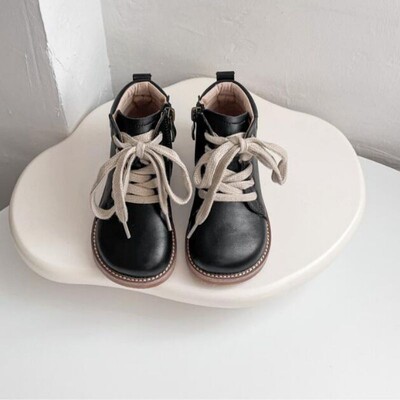 2024. Jesen Zima Nove dječje čizme Dječaci Djevojčice Kratke čizme Dječja modna kožna obuća Engleski stil Mekane čizme 21-33