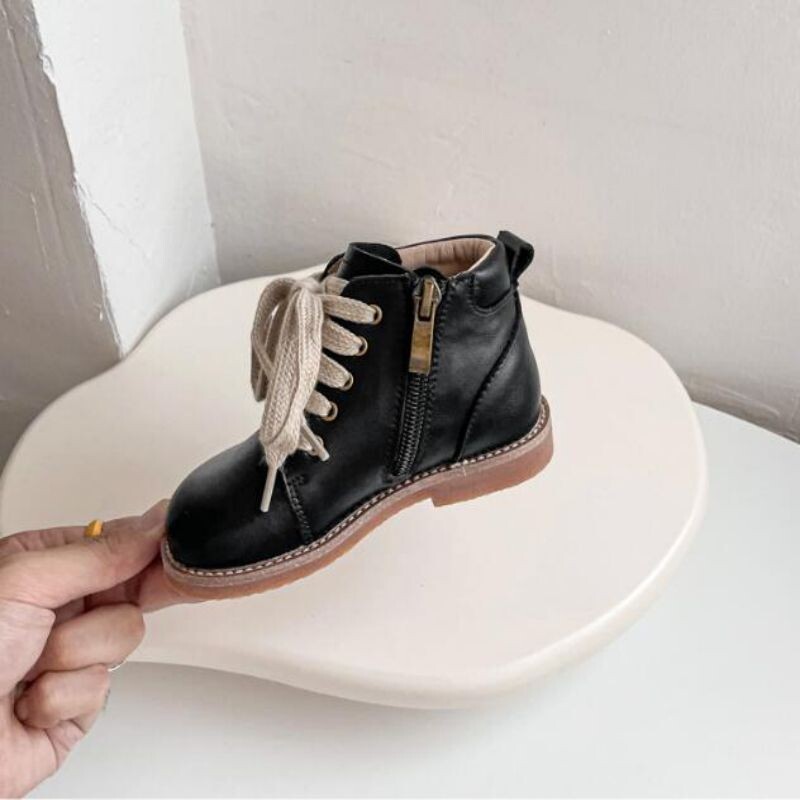 2024. Jesen Zima Nove dječje čizme Dječaci Djevojčice Kratke čizme Dječja modna kožna obuća Engleski stil Mekane čizme 21-33