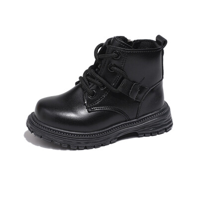 Bērnu ādas vienvietīgi zābaki 2024. gada modes meiteņu zēnu izpārdošana Bērnu puszābaki ikdienišķas, mīkstas bērnu apavi zīdaiņiem, mazuļiem J328