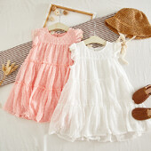 2024. Nova ljetna dječja haljina za djevojčice od šifona, haljina za princeze s letećim rukavima, rođendanska zabava, slatka odjeća, odjeća za djevojčice 3-7