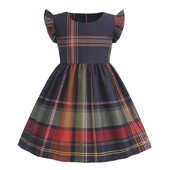 Noua sosire 2024 Rochie pentru fete de vara Haine pentru copii Haine in carouri Costum de petrecere Rochii Haine pentru copii din bumbac 2-7 ani