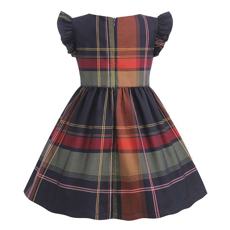 Noua sosire 2024 Rochie pentru fete de vara Haine pentru copii Haine in carouri Costum de petrecere Rochii Haine pentru copii din bumbac 2-7 ani