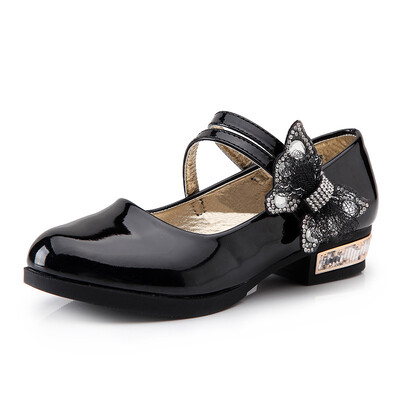 Tüdrukute kingad Lastejalatsid Tüdrukute nahast kingad Pehme tallaga printsessikingad vibu Mary Jane kingad Tüdrukute peokleit Pulmakooli kingad