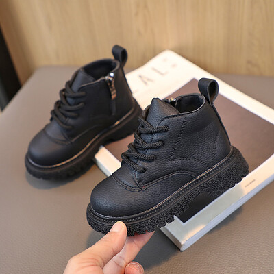 Bebeluși Copii Ghete din piele Copii Tenisi casual Toamna Și Iarna Copii mici Moda Cizme Băieți Fete Pantofi de grădiniță