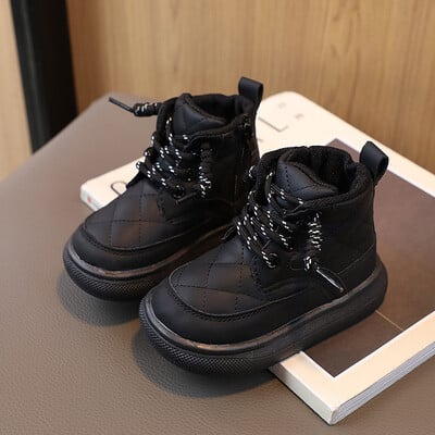 Bebeluși Copii Ghete din piele Copii Tenisi casual Toamna Și Iarna Copii mici Moda Cizme Băieți Fete Pantofi de grădiniță