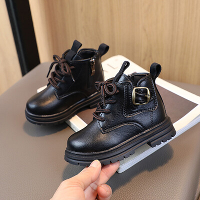 Bebeluși Copii Ghete din piele Copii Tenisi casual Toamna Și Iarna Copii mici Moda Cizme Băieți Fete Pantofi de grădiniță