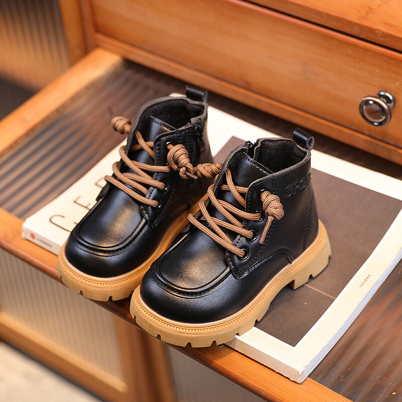 Bebeluși Copii Ghete din piele Copii Tenisi casual Toamna Și Iarna Copii mici Moda Cizme Băieți Fete Pantofi de grădiniță