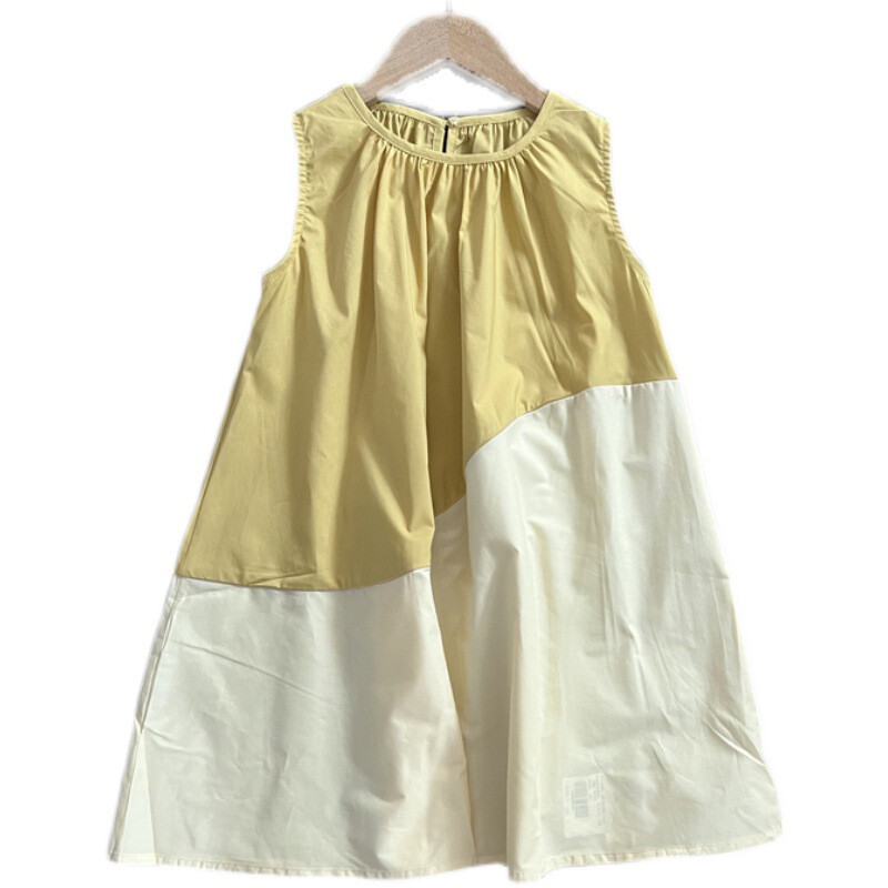 Ljetne haljine za djevojčice Kontrastna apstraktna haljina Individualizirana haljina s prslukom Jednostavna modna dječja haljina Dječja odjeća za djevojčice