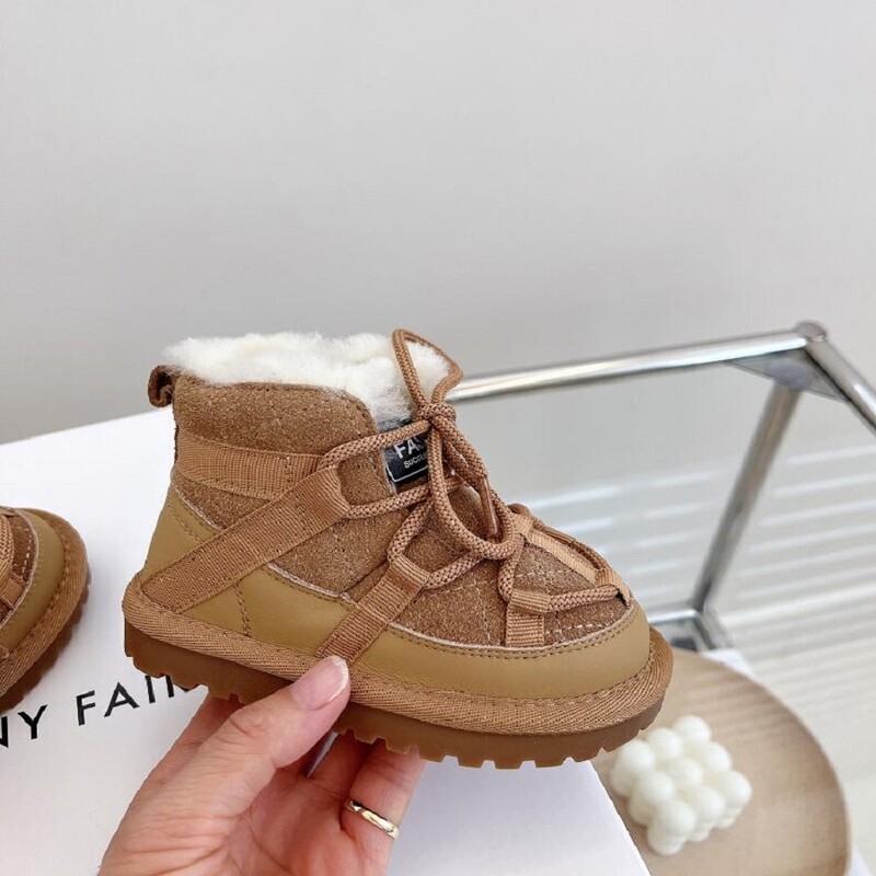 Lastejalatsid Talvepoiste Kaubamärk Lumesaapad Laste Mood Plush Soojad Poolsaapad Tüdrukutele Must Punased Spordijalatsid Suurus 22-31