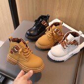 Dječje kratke čizme Jesenske čizme za dječake Patchwork Gležnjače Modna mekana sportska obuća za djevojčice Dječje ležerne kožne čizme za snijeg Tenisice