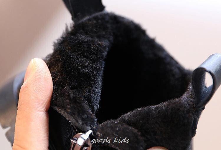 Rudens ziemas modes sniega zābaki bērniem bērnu gumijas zābaki mazuļiem zēniem meitenes maziem bērniem siltas kokvilnas plīša kažokādas 15-19