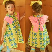 Καλοκαιρινό φόρεμα για κοριτσάκι 2-8 Τ Χαριτωμένο κούκλο με παπιγιόν αμάνικο Παιδικό γλυκό φόρεμα πριγκίπισσας Floral print casual φόρεμα