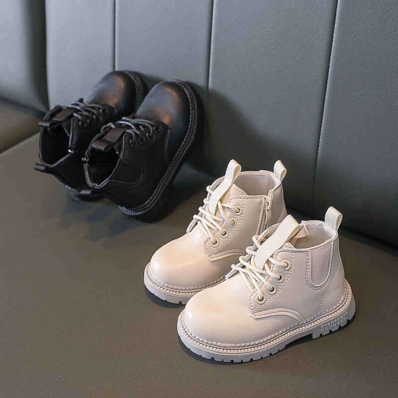 Dječja pamučna obuća Dječje tople čizme Neklizajuće Otporne na habanje Dječaci Djevojčice Kožne cipele Baby Britanski stil Male kratke čizme