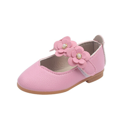2022 Детски кожени обувки Цветя Принцеса Момичета Парти танцови обувки Бебешки обувки Студентски Детски обувки с мека подметка 1 3 7 9 10 12 години