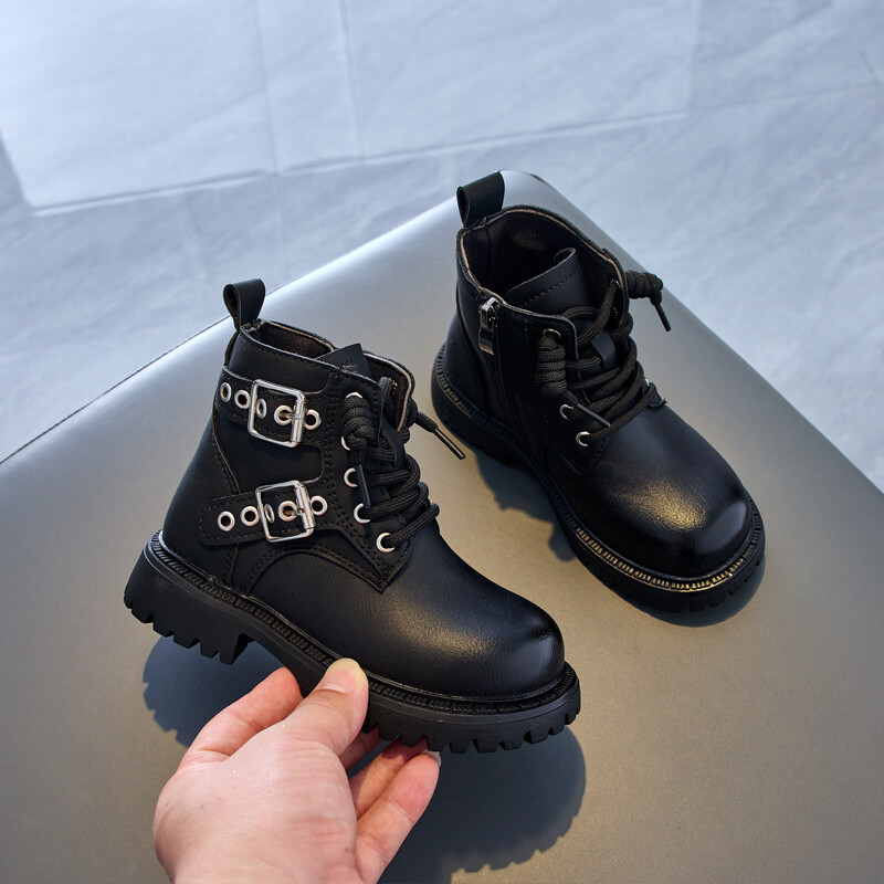 Copii Toamna Fete Botine Catarama Cool Primavara Noi Cizme Baieti Culoare Solida Retro 2023 Pantofi Copii pentru Podium Casual