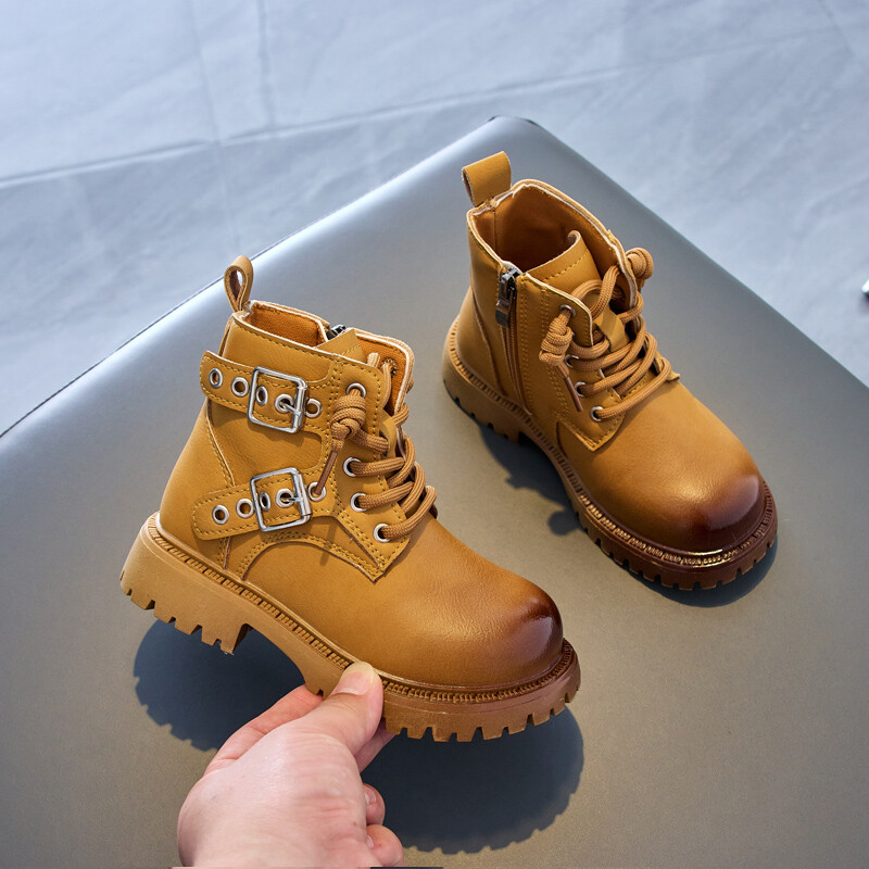 Copii Toamna Fete Botine Catarama Cool Primavara Noi Cizme Baieti Culoare Solida Retro 2023 Pantofi Copii pentru Podium Casual