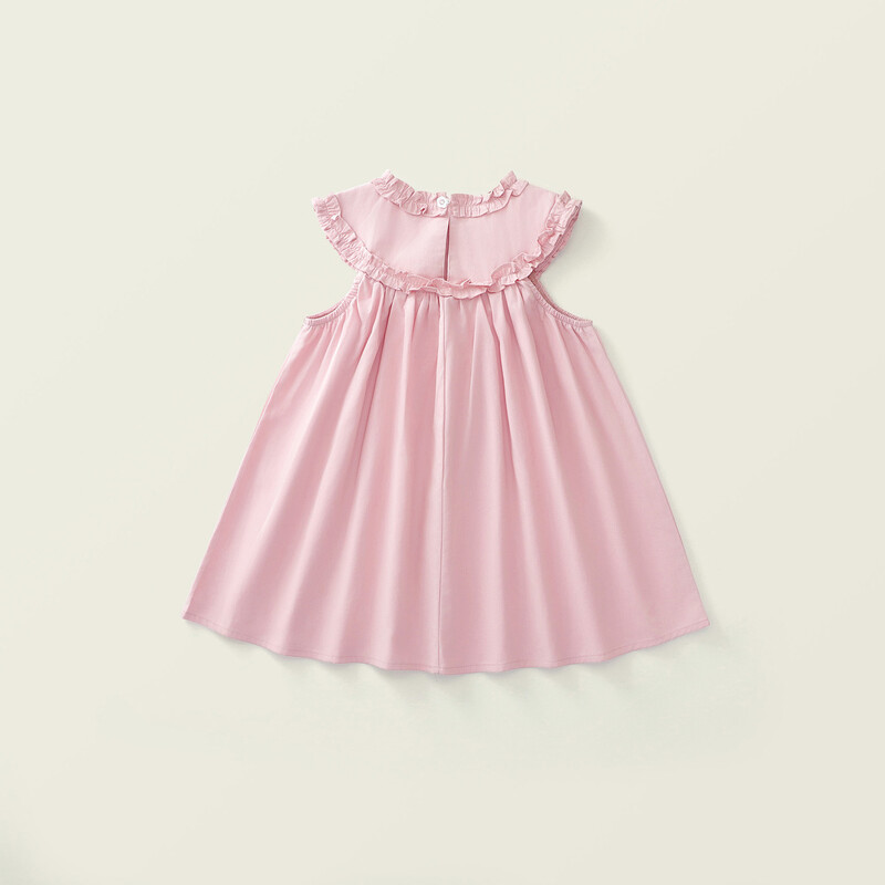 Fusta fetiță prințesă dulce temperament rochie de soare din dantelă pentru copii noi, rochie fără mâneci, vara 2024, haine noi în stil simplu coreean