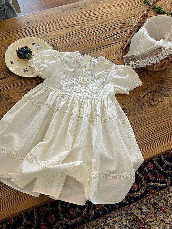 22044 Lasteriided Tüdrukukleit 2024 Suvine uus printsessi kleit tüdrukule 2-12a Prantsuse kleit Magusad riided