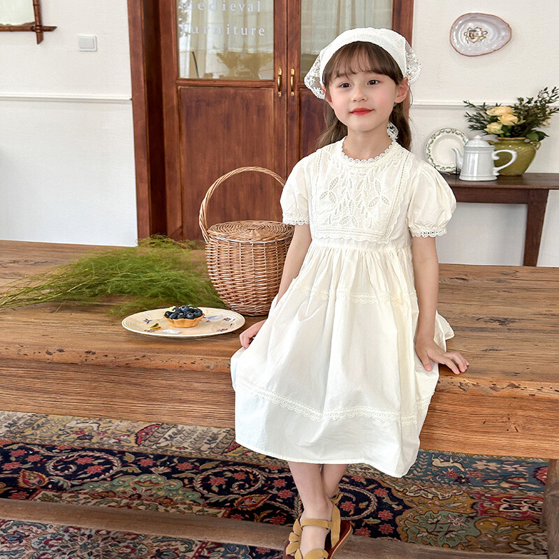 22044 Lasteriided Tüdrukukleit 2024 Suvine uus printsessi kleit tüdrukule 2-12a Prantsuse kleit Magusad riided