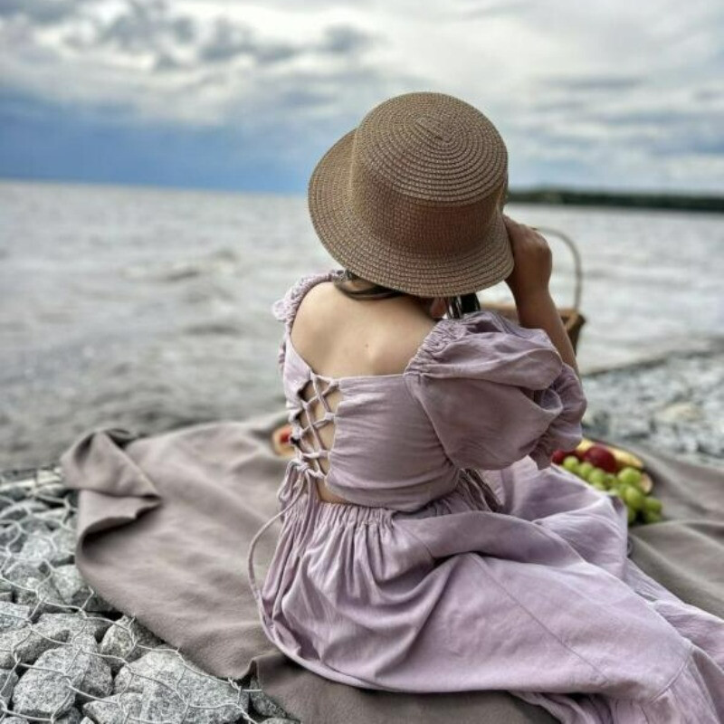 Uus retroprintsesskleit tüdrukute linane mullivarrukatega seelikud lastele sünnipäevapeol Lolita Vintage elegantsed lillad kleidid