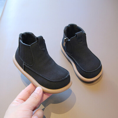 Dječje gležnjače za dječake Djevojčice Modne dječje Chelsea kratke čizme Gumeni potplat Jesen Zima Abrazivne kožne dječje čizme