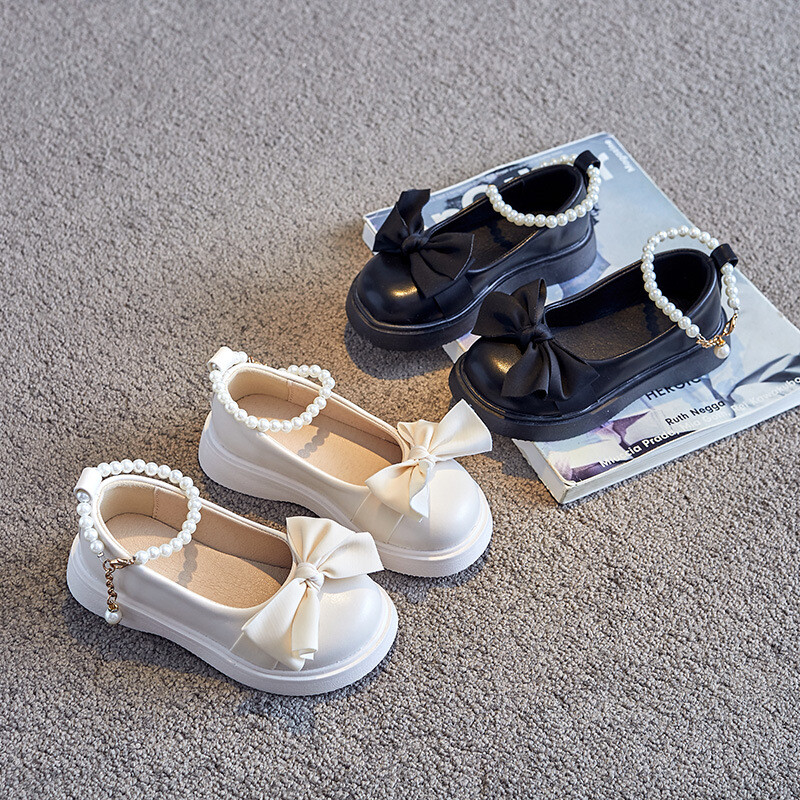 Tüdrukute nahast kingad, printsessikingad, suvised mustad Mary Jane kingad, tüdrukute kingad, pehme tallaga, libisemiskindlad lastejalatsid