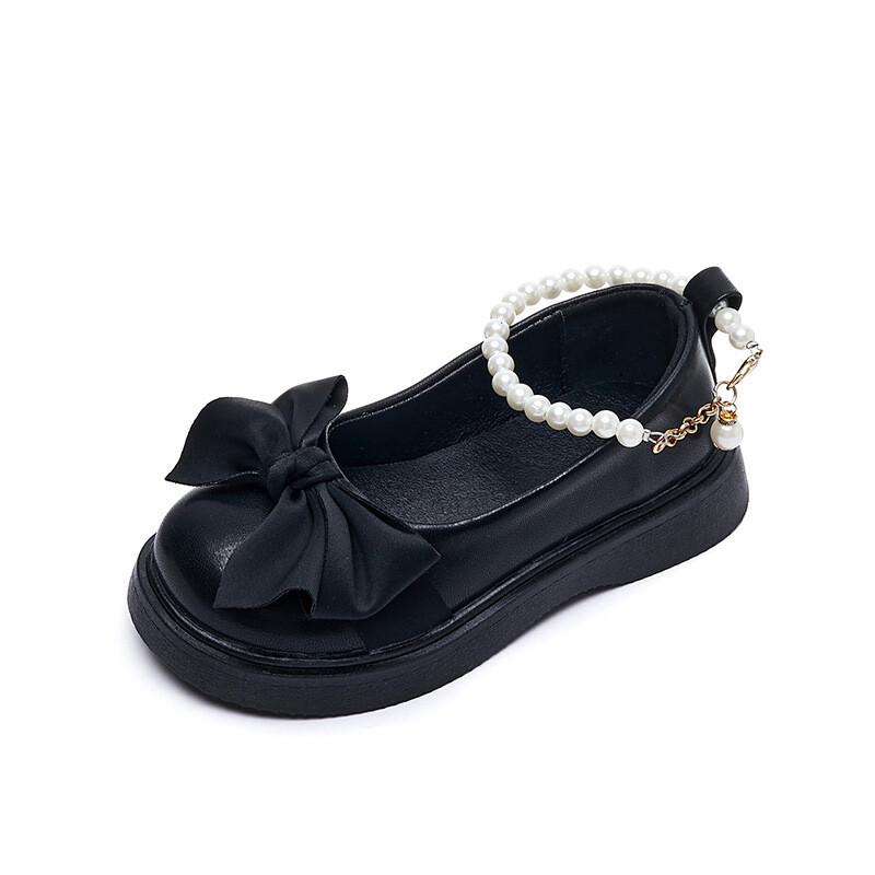 Tüdrukute nahast kingad, printsessikingad, suvised mustad Mary Jane kingad, tüdrukute kingad, pehme tallaga, libisemiskindlad lastejalatsid