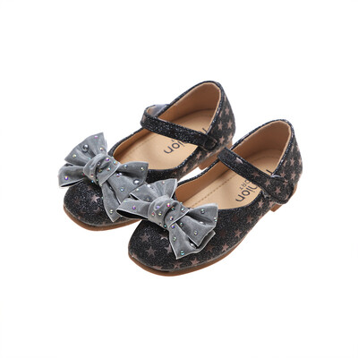 Tüdrukute kleidikingad printsessile Väikeste tüdrukute pulmapeo kingad Moodne vibu nahast koolikingad lastele 3 4 5 6 7 8 9 10 11 12 aastat