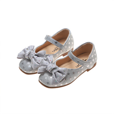 Tüdrukute kleidikingad printsessile Väikeste tüdrukute pulmapeo kingad Moodne vibu nahast koolikingad lastele 3 4 5 6 7 8 9 10 11 12 aastat