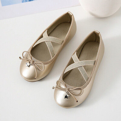 Kuldne hõbedane klaasist suss väikestele tüdrukutele Printsessi kingad Mugavad laste ühekordsed kingad pulmapeo jaoks chaussure fille