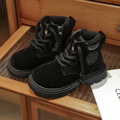 Sügistalvised Lastesaapad Soojad poisid Väikelapsed Tüdrukud Saapad Mood Clith Lapsed Vabaajajalatsid Poistele Tüdrukutele Saapad lastele