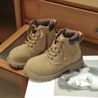 Sügistalvised Lastesaapad Soojad poisid Väikelapsed Tüdrukud Saapad Mood Clith Lapsed Vabaajajalatsid Poistele Tüdrukutele Saapad lastele