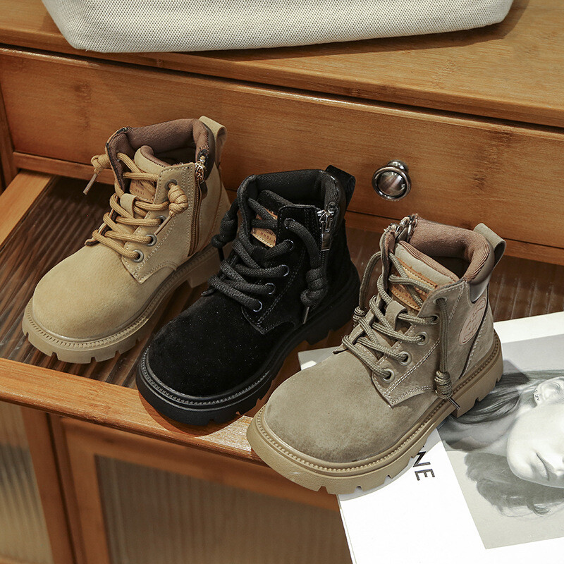 Sügistalvised Lastesaapad Soojad poisid Väikelapsed Tüdrukud Saapad Mood Clith Lapsed Vabaajajalatsid Poistele Tüdrukutele Saapad lastele