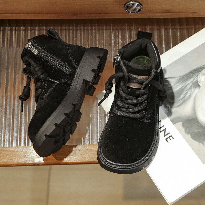 Sügistalvised Lastesaapad Soojad poisid Väikelapsed Tüdrukud Saapad Mood Clith Lapsed Vabaajajalatsid Poistele Tüdrukutele Saapad lastele