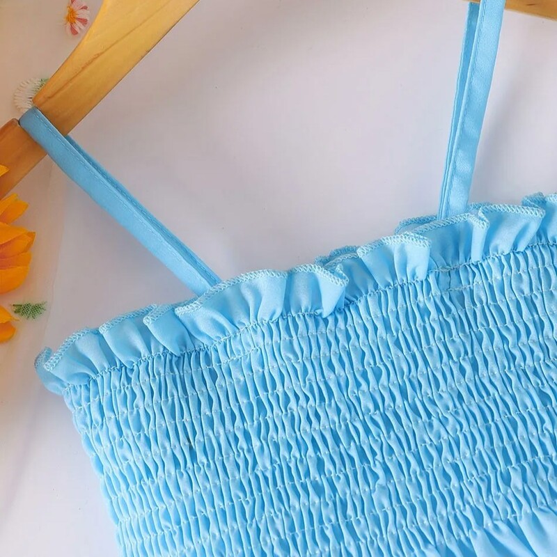 Ljetna haljina za djevojčice Gradijent suncokret print Ležerne haljine s remenima za djevojčice Sundress Udobna i modna haljina 2-8 godina