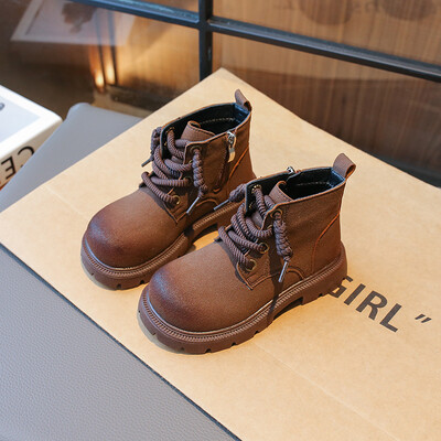 Nove kratke čizme za dječake Svestrane mekane prozračne dječje modne čizme za djevojčice gležnjače Cool Britanski stil Retro dječje čizme 2023. Slatke