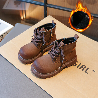 Nove kratke čizme za dječake Svestrane mekane prozračne dječje modne čizme za djevojčice gležnjače Cool Britanski stil Retro dječje čizme 2023. Slatke