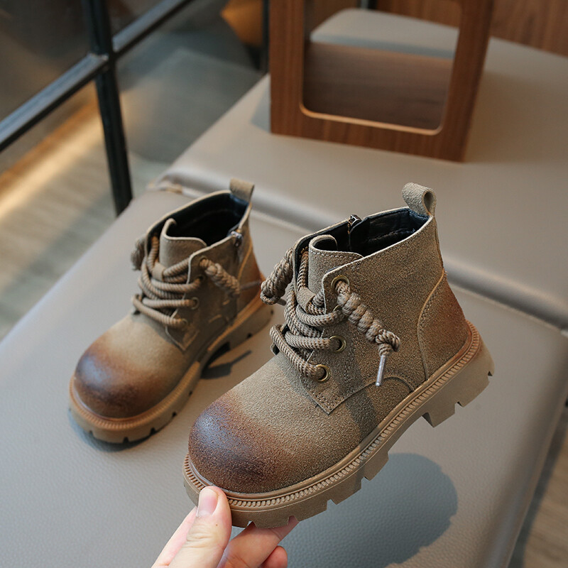 Nove kratke čizme za dječake Svestrane mekane prozračne dječje modne čizme za djevojčice gležnjače Cool Britanski stil Retro dječje čizme 2023. Slatke