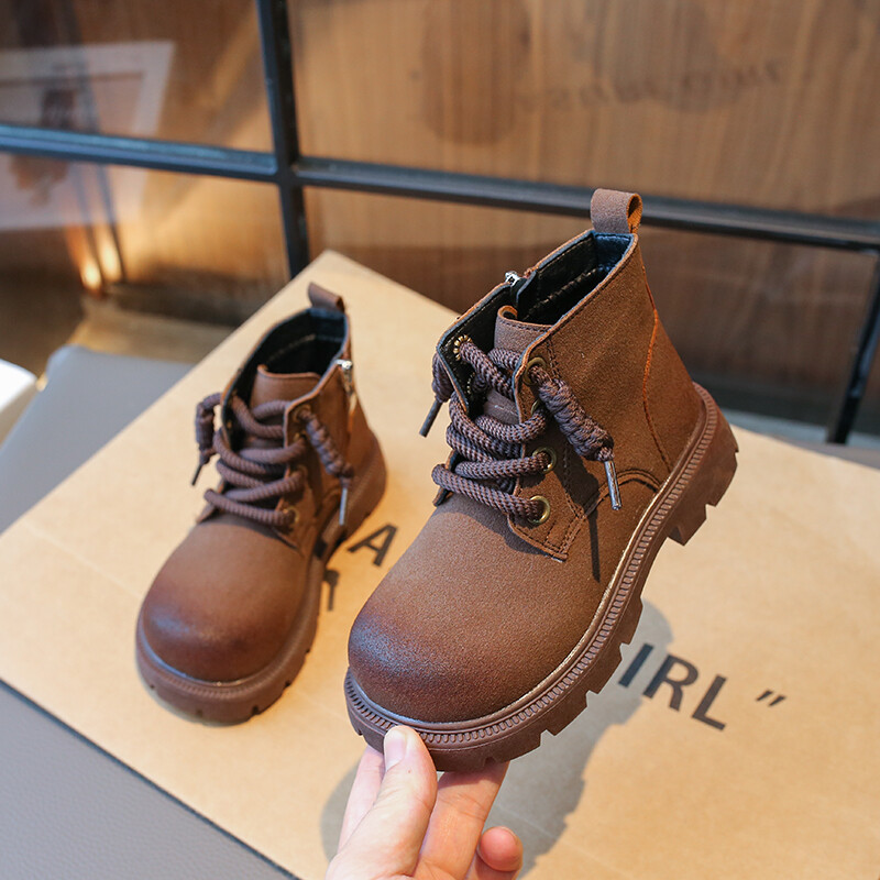 Nove kratke čizme za dječake Svestrane mekane prozračne dječje modne čizme za djevojčice gležnjače Cool Britanski stil Retro dječje čizme 2023. Slatke