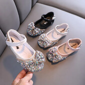 Παιδικά δερμάτινα παπούτσια Rhinestone Bowknot Princess παπούτσια για κορίτσια Μόδα Άνοιξη Φθινόπωρο Παιδικά φλατ Mary Jane Παπούτσια για πάρτι
