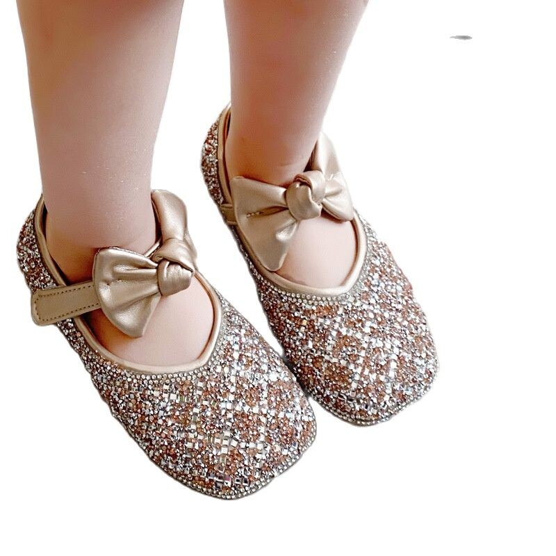Nahast beebijalatsid Tüdrukutele Väikelastele Mood Rhinestone`ist lapsed vibukingadega Sügiskevadised lastejalatsid 1 2 3 4 5 6 aastased