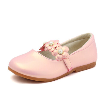 Φόρεμα Girl\'S Fashion Flowers Spring Flat κομψά παπούτσια για μεγάλα παιδιά Δερμάτινα παπούτσια 2021 Princess Παιδικά παπούτσια 3 5 7 9 12 ετών