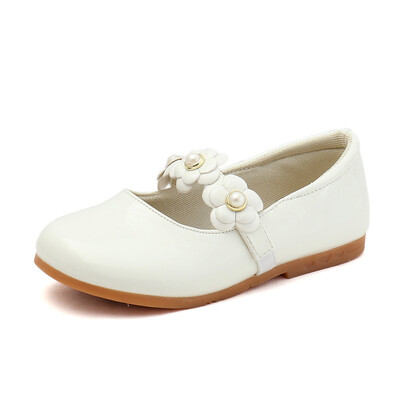 Moda Fete Flori Rochie Primavara Pantofi Plati Eleganti Pentru Copii Mari Pantofi din piele 2021 Printesa Copii Pantofi 3 5 7 9 12 Ani