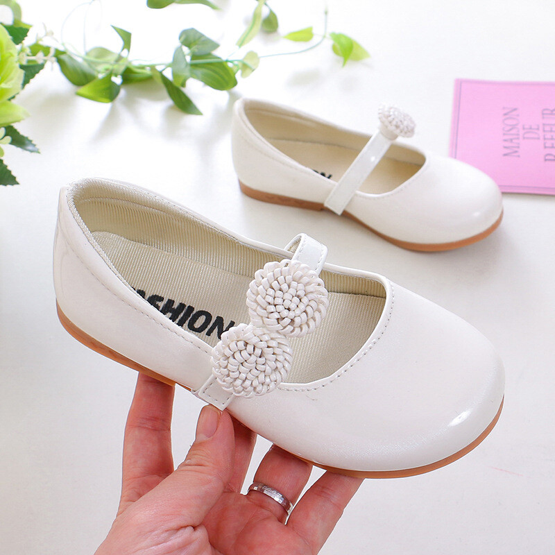 Moda Fete Flori Rochie Primavara Pantofi Plati Eleganti Pentru Copii Mari Pantofi din piele 2021 Printesa Copii Pantofi 3 5 7 9 12 Ani