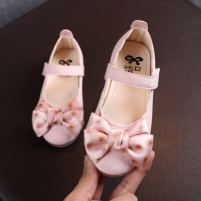 Väikeste tüdrukute kingad lastele 2020. aastaks uus sügismood Printsessi vibusõlmega väikelaste nahast kingad roosad 1 2 3 4 5 6 aastat