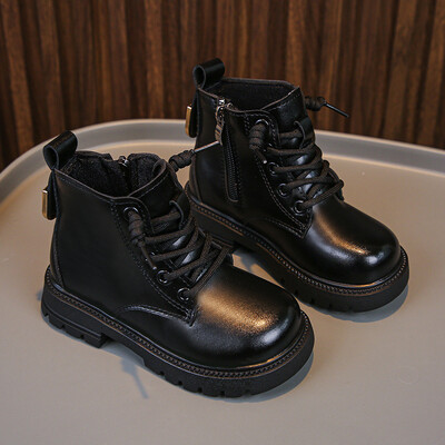 Poiste soojad poolsaapad 2023. aasta sügis- ja kevadsaapad, uued tüdrukud Retro Britain Stiilis Moodsad Laste Catwalk-saapad Klassikalised PU-st Drop Shipping